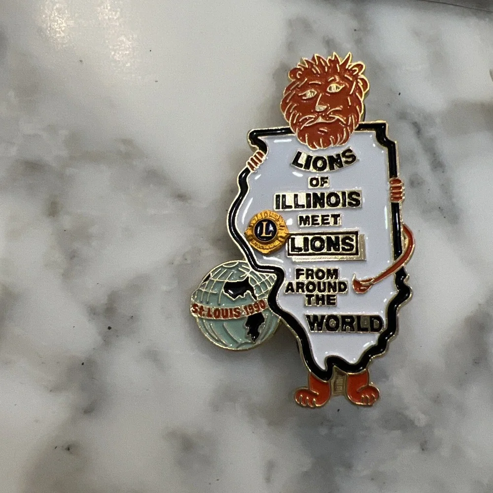 OLD LIONS CLUB INTERNATIONAL Attendance MEMBER METAL LAPEL PIN HAT BADGE Lot